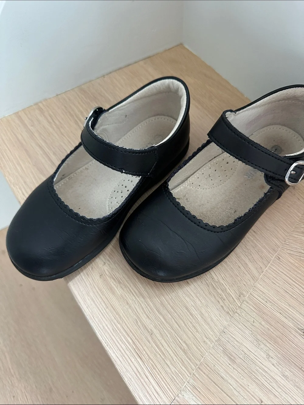 Girls' Black Mary Jane Dress Shoes with Buckle Strap